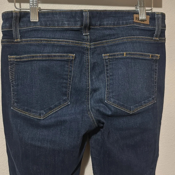 PAIGE skyline ankle peg jeans size 27 EUC dark wash premium denim emery blue - Picture 8 of 13